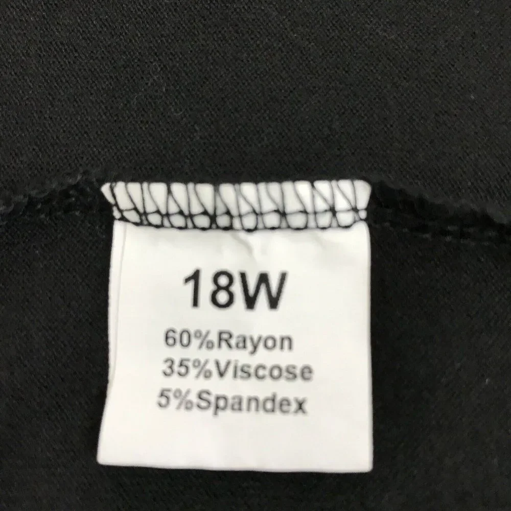 Striped Sleeve Black Women's Top - Picture 5 of 5